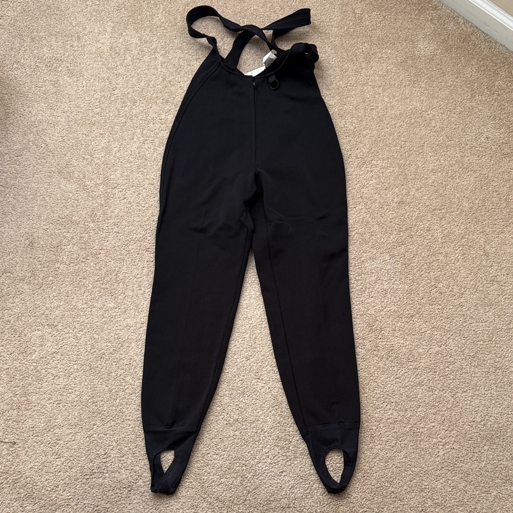 Black Women's Stirrup Jumpsuit